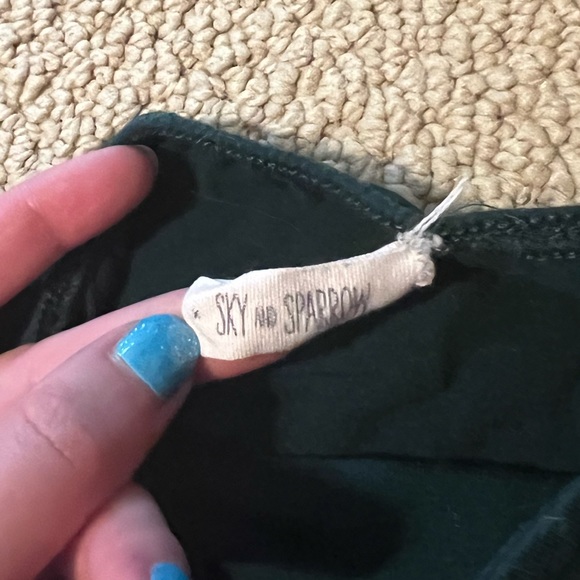 PacSun tube top crop top emerald green size medium - Picture 6 of 7